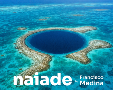 Buraco Azul de Belize visto de cima by Naiade IA