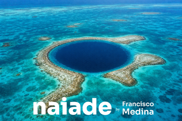 Buraco Azul de Belize visto de cima by Naiade IA