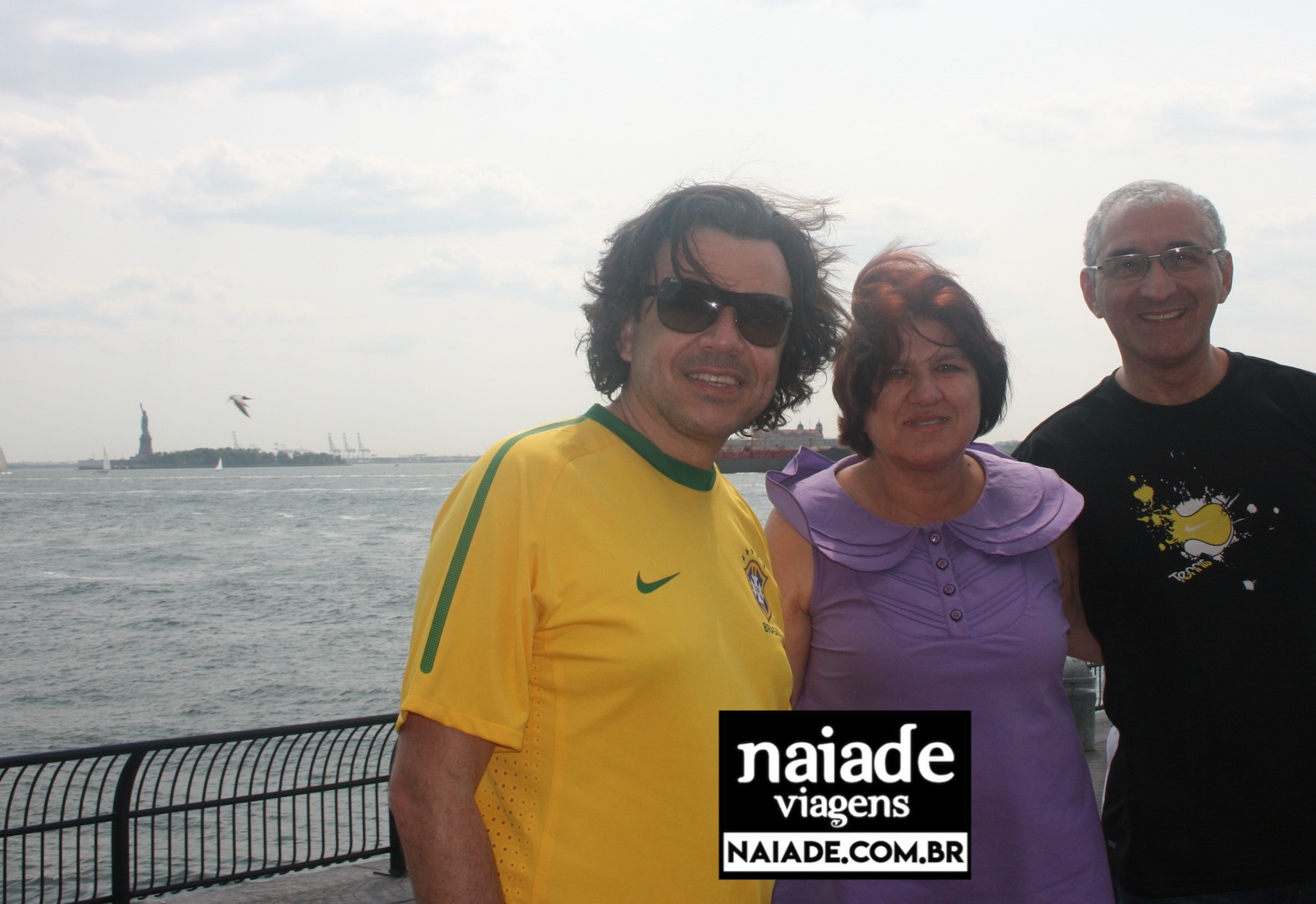 Chico a Beth e o Wilson de Ponta Grossa na Estatua Liberdade Nova York 2010