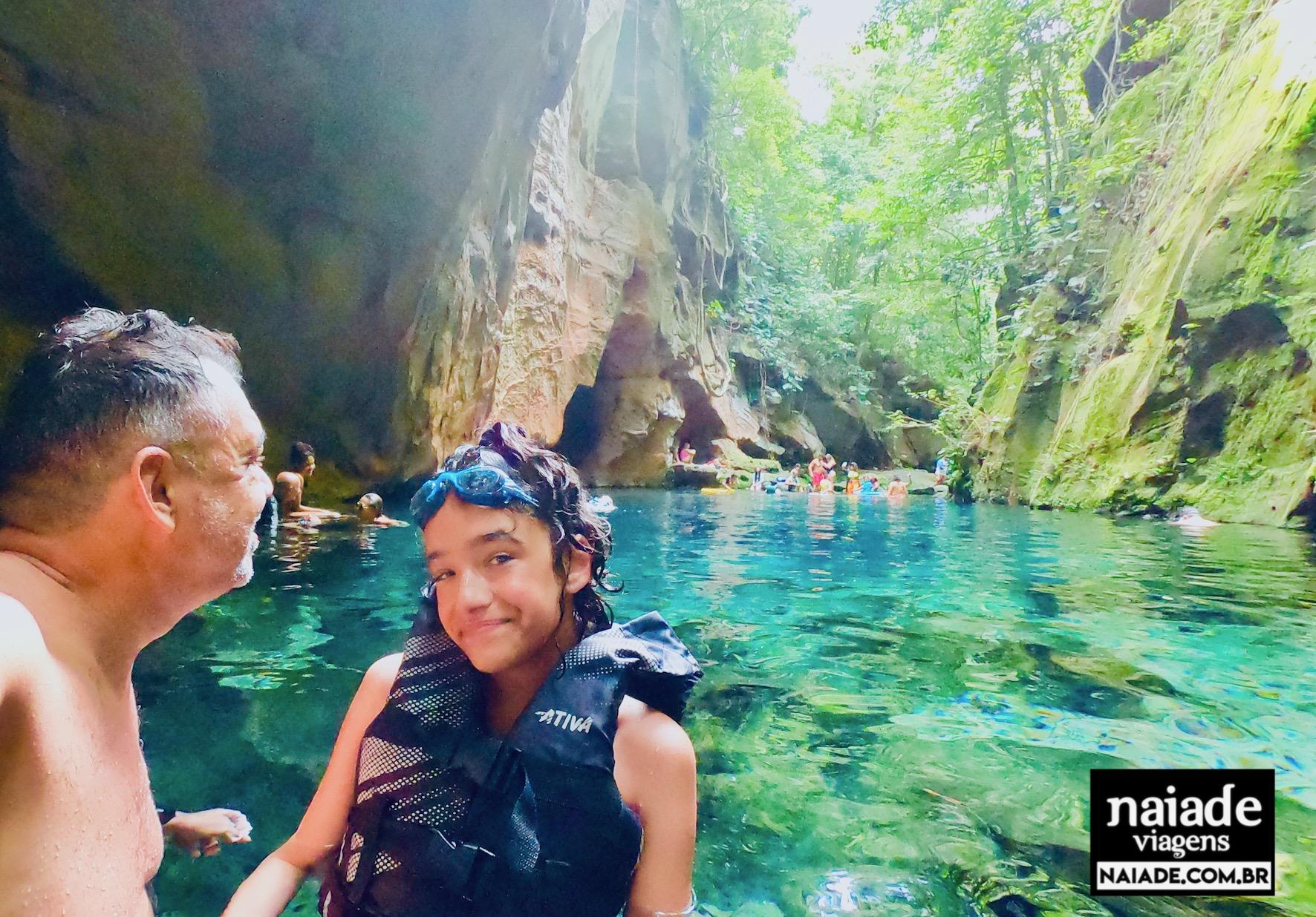 Chico Sofia e Catarina no Encanto Azul na Chapada das Mesas no Maranhão