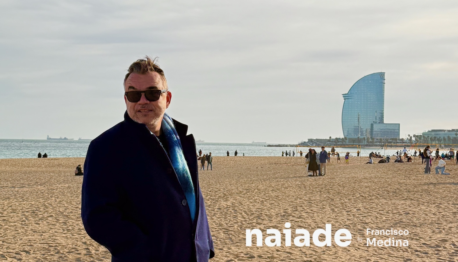 Chico da Naiade na Praia de Barcelona em 2026
