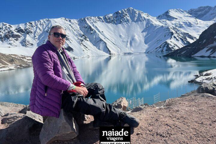 Chico no Cajon del Maipo Embalse el Eyso - Cordilheira dos Andes - com a Naiade em 2024