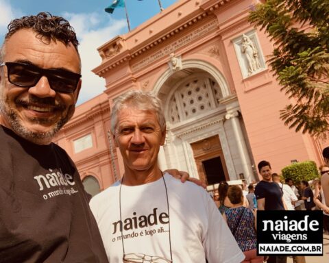 Chico e Luiz Cliente da Naiade do Parana no Museu do Egito em 2019