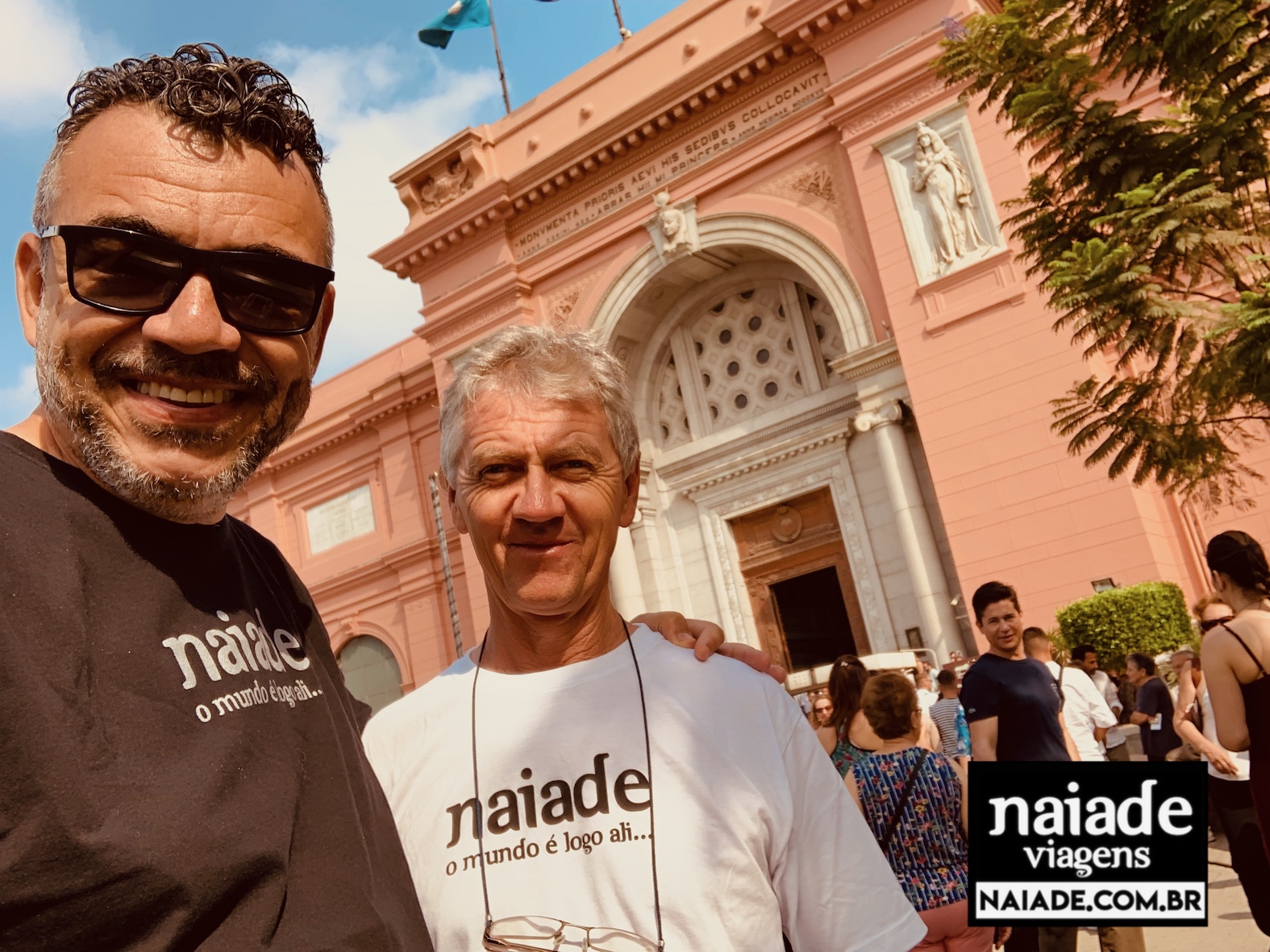 Chico e Luiz Cliente da Naiade do Parana no Museu do Egito em 2019