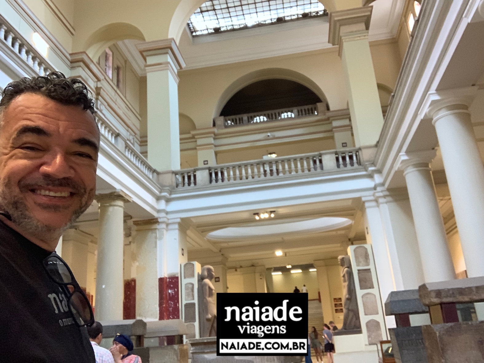 Chico da Naiade no Museu Nacional da Civilização Egípcia em 2019