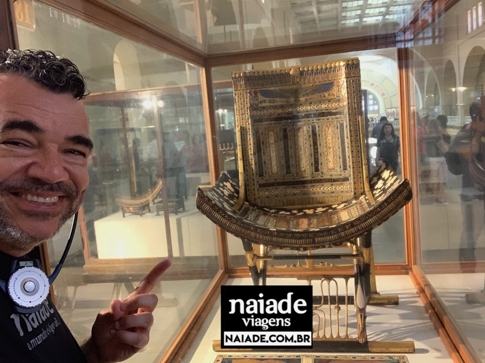 Chico da Naiade no Museu Nacional da Civilização Egípcia em 2019