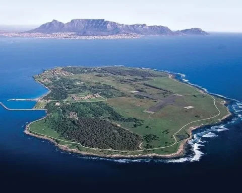 Robben Island Visão aerea Foto HT Naiade