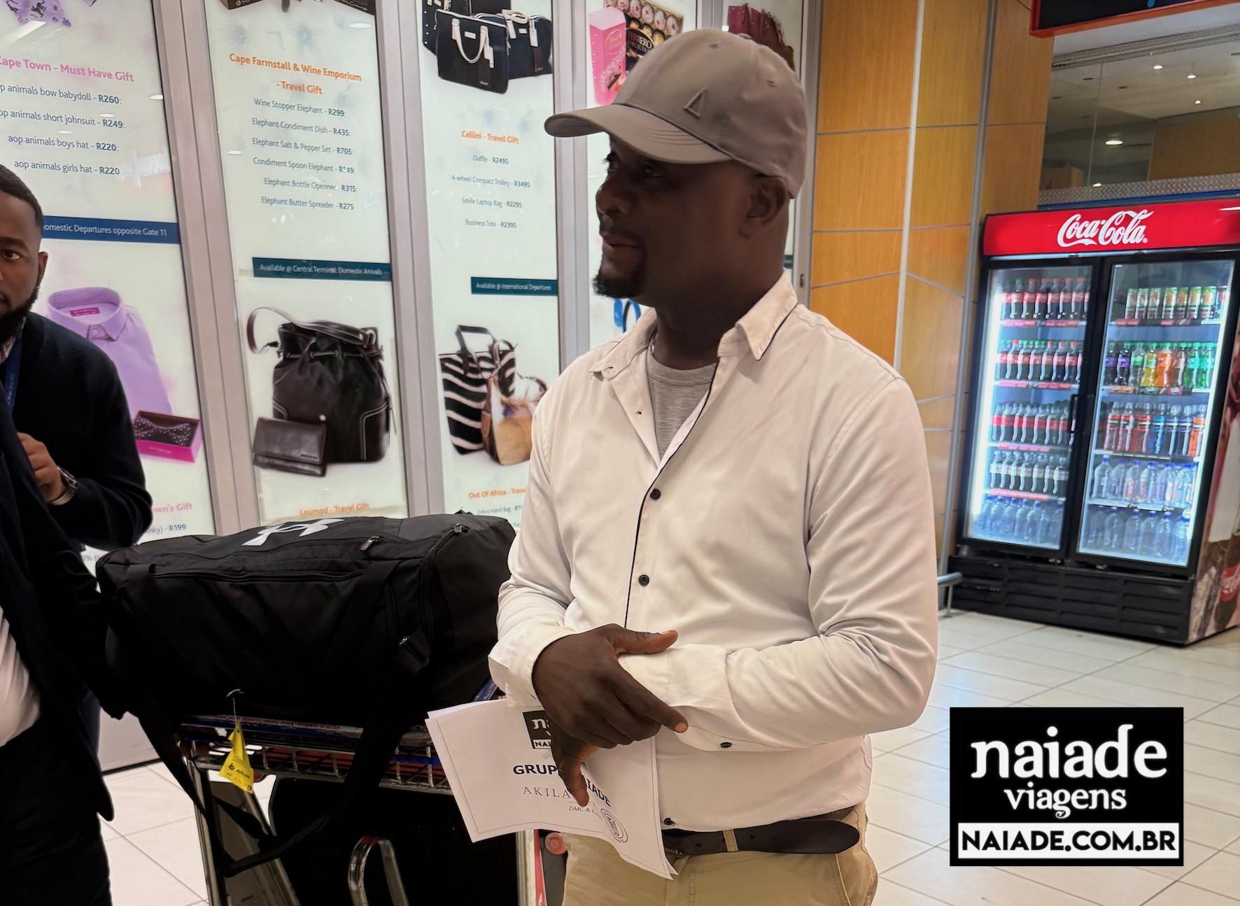 Recepção Aeroporto CapeTown Grupo Naiade em 2025