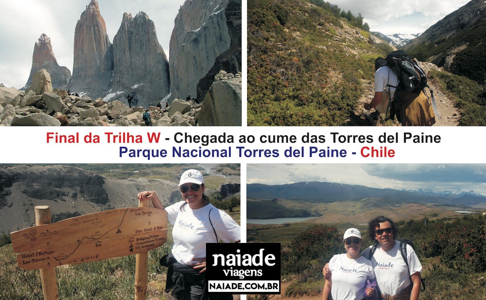 Chico e Carol na Trilha W do Torres del Paine com a Naiade
