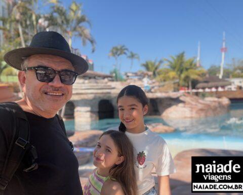 Chico e Filhas - Piscina de Ondas - Thermas Water Park - Águas de São Pedro em 2025