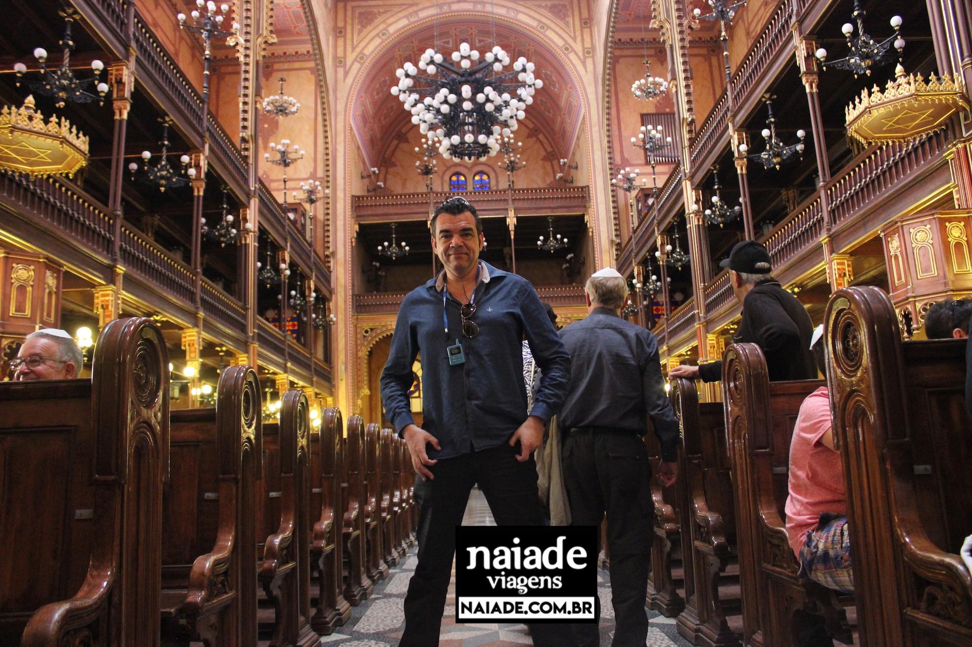 Chico da Naiade na Grande Sinagoga na Rua Dohány em Budapeste 2014