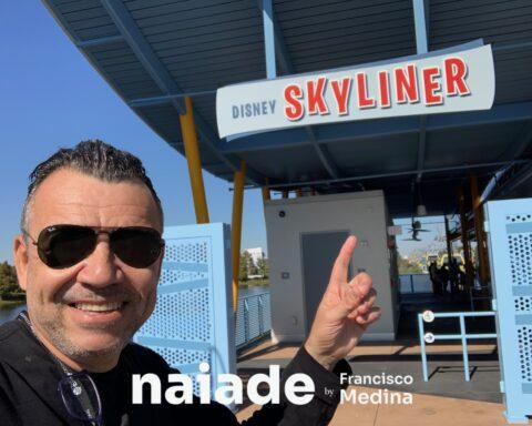 Chico e o Skyliner Disney em 2019