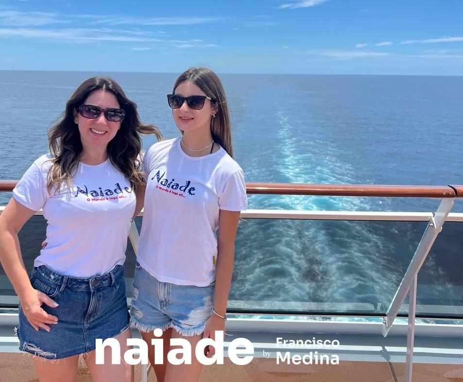Dani e sua filha Camila Navegando com a Naiade e a MSC em 2025