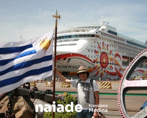 Chico da Naiade em Montevidéu Uruguai Cruzeiro pela Patagonia em 2009