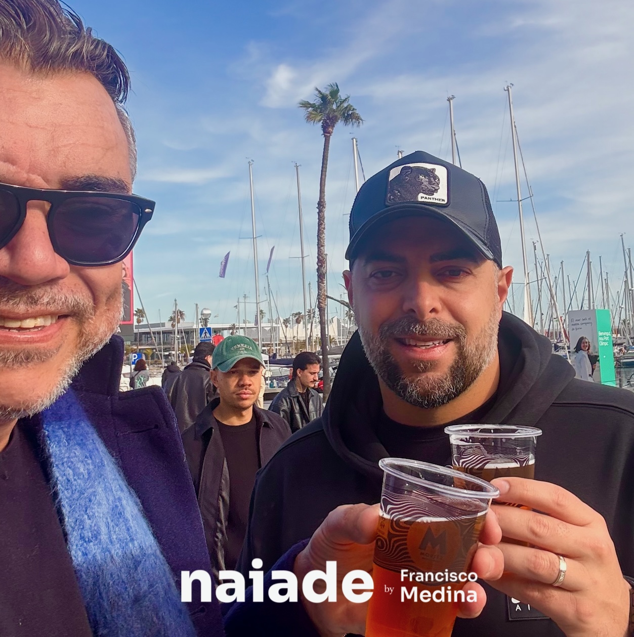 Chico da Naiade e Eduardo cerveja Porto Barcelona 2026