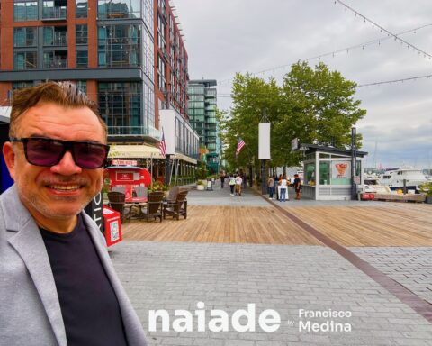 Chico da Naiade no The Wharf onde DC encontra o mar durante o treinamento em Washigton em 2026