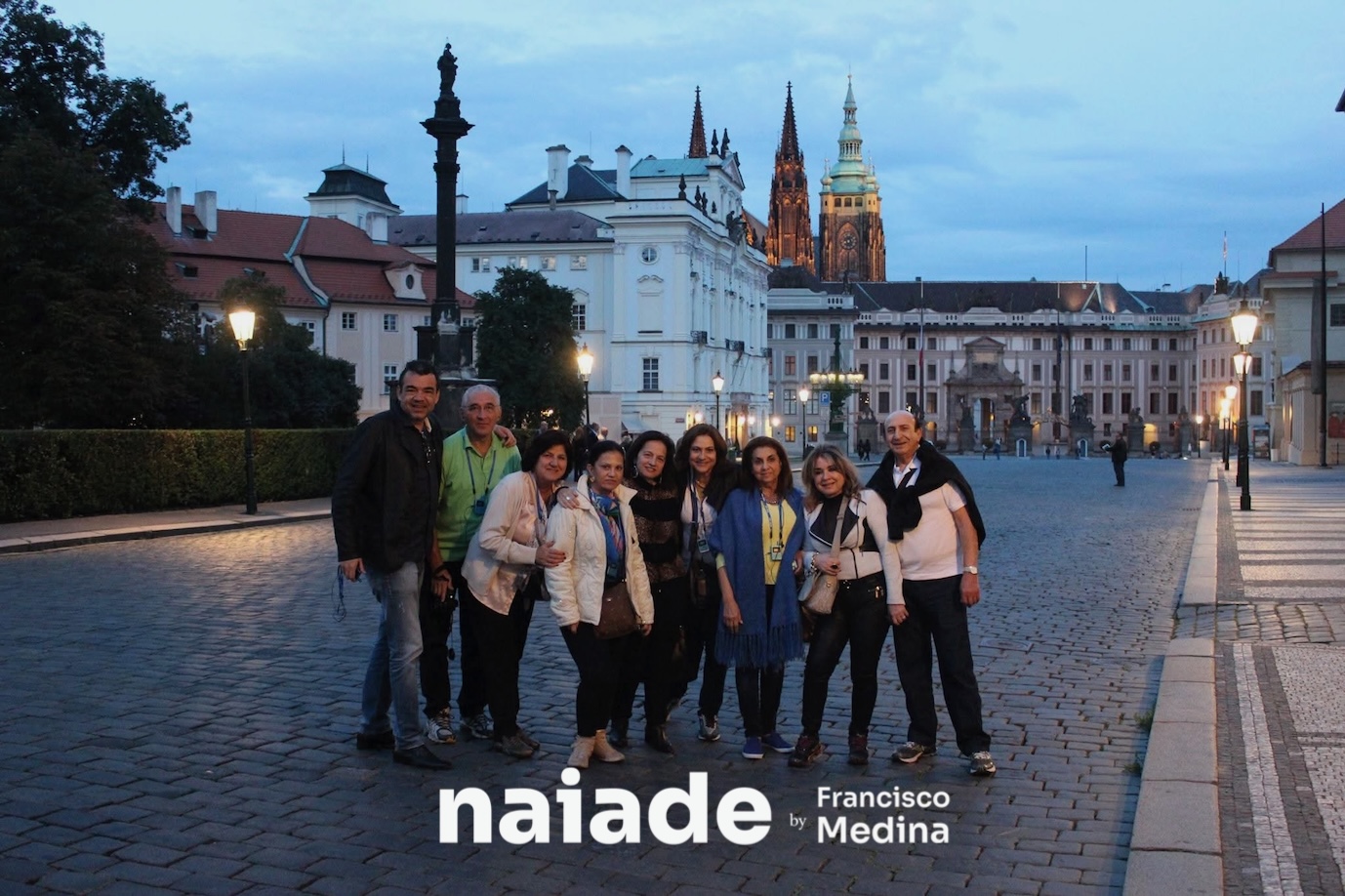 Grupo Naiade com o Chico em Praga em 2014