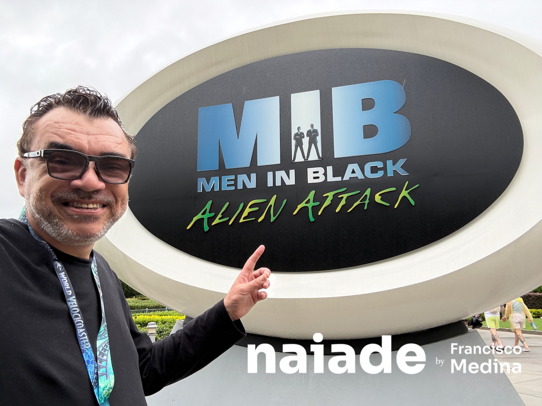 Chico da Naiade no Men in Black Alien Attack no Universal Studios Florida em 2024